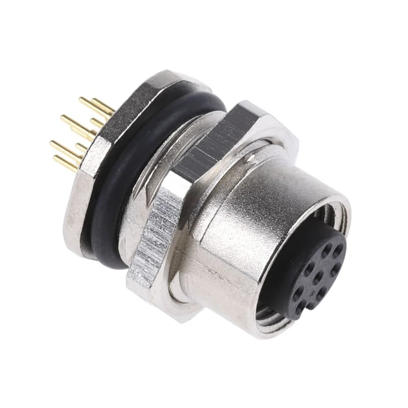 binder Circular Connector 8 Contacts Panel Mount M12 Connector Socket Female IP67 713 Series 09-3482-275-08