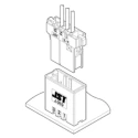 JST PCB Header JFA J300 Series Top Entry Through Hole, 5 Contacts, 3.81 mm Pitch, 1 Row, Shrouded B05B-F31SK-GGXR