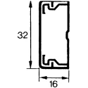 Legrand Cable Trunking Mini Trunking DLP Series White Polyvinyl Chloride W16mm x D32mm x L2.1m 