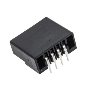 TE Connectivity Dynamic 3000 Series Right Angle Through Hole PCB Header, 4 Contacts, 3.81 mm Pitch, 1 Row 1-178294-2
