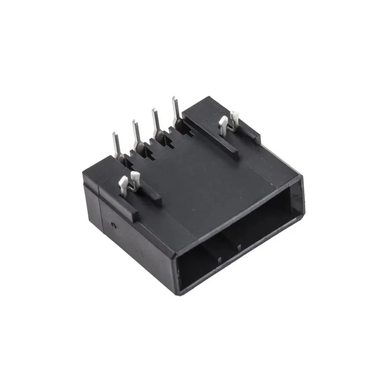 TE Connectivity Dynamic 3000 Series Right Angle Through Hole PCB Header, 4 Contacts, 3.81 mm Pitch, 1 Row 1-178294-2