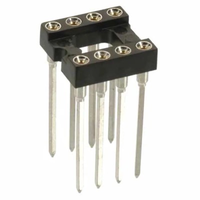 HARWIN 7.62 mm Pitch Vertical 8 Way Through Hole Standard Pin Open Frame DIL Socket 1A D0808-42