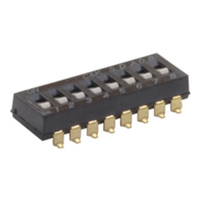 C & K Raised, Slide Rotary Coded DIP Switch SDA02H1SBD