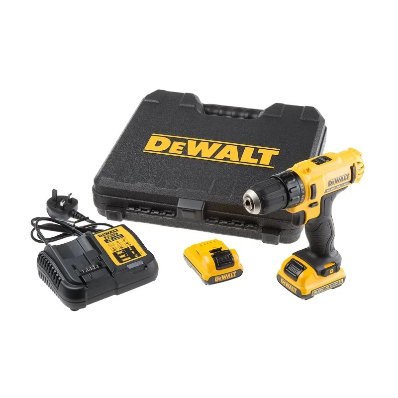 DeWALT Cordless Drill Driver 180 W, 12 V, 10 mm Keyless Chuck, 1500 rpm, Brushed Motor DCD710D2-GB