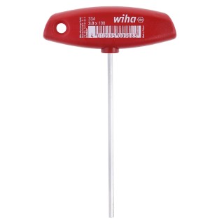 Wiha T Metric Hex Key, Hex Size 3 mm, Nickel Chrome Plated Chrome Vanadium Steel Handle 126mm Overall Length 00908