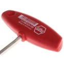 Wiha T Metric Hex Key with 6 mm Hex Size, Long Arm, Nickel Chrome Plated Chrome Vanadium Steel 00921