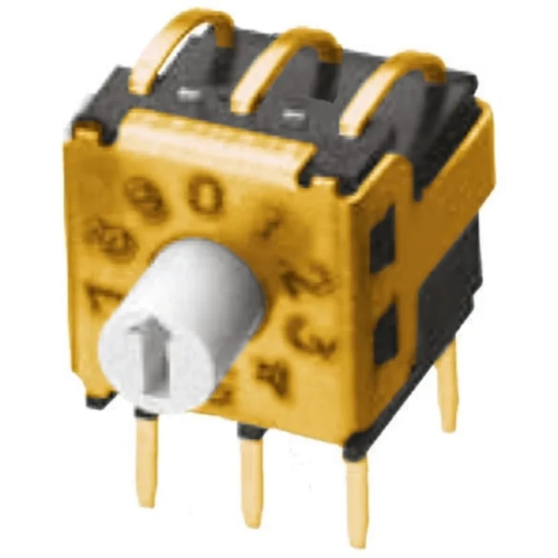 Omron Rotary Coded DIP Switch Through Hole Mount Rotary Shaft Actuator A6KV-102RS