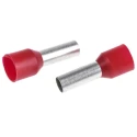 TE Connectivity Insulated Crimp Bootlace Ferrule, 4.5 mm Pin Diameter, 12 mm Pin Length, Red, Insulated, 7 AWG 2-966067-4