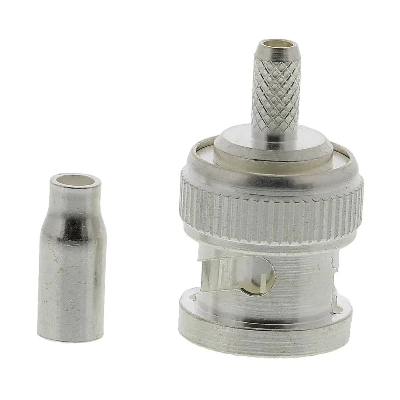 TE Connectivity BNC Series Coaxial Connector Cable Male BNC, 50 Ω, Straight Body Crimp 1-1337430-0