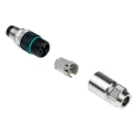 HARTING HARAX 3 Pole Straight M8 DIN Plug, 4A Current Rating, 32V Voltage, IP67, Screw-On, Panel Mount Male 21021511305