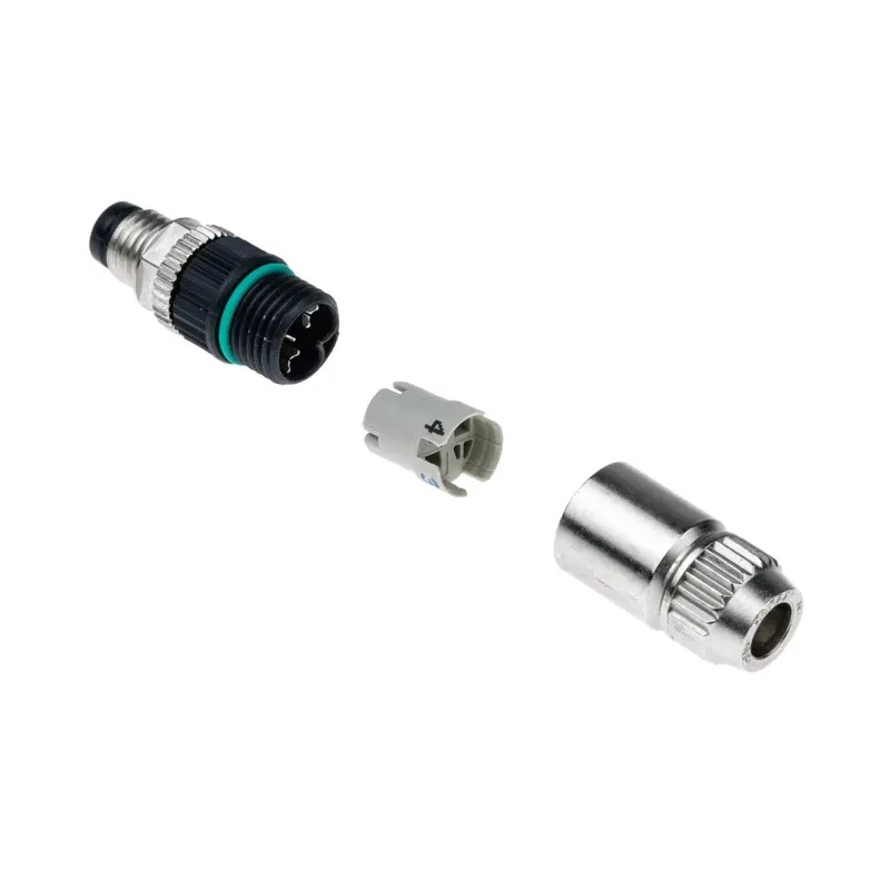 HARTING HARAX 3 Pole Straight M8 DIN Plug, 4A Current Rating, 32V Voltage, IP67, Screw-On, Panel Mount Male 21021511305
