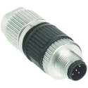 HARTING Circular Connector, 3 Contacts, Cable Mount, M12 Plug, Male, IP65 IP67 Protection, Polyamide Housing 21032121400