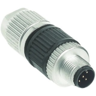 HARTING Circular Connector, 3 Contacts, Cable Mount, M12 Plug, Male, IP65 IP67 Protection, Polyamide Housing 21032121400