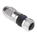 HARTING Circular Connector, 4 Contacts, Cable Mount Socket, Female, M12 Size, IP65 IP67, Harax M12 Series 21031112405