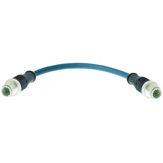 HARTING Sensor Actuator Cable 4 Pin Male to Male Straight 3 m Polyurethane Jacket Blue 21034831403