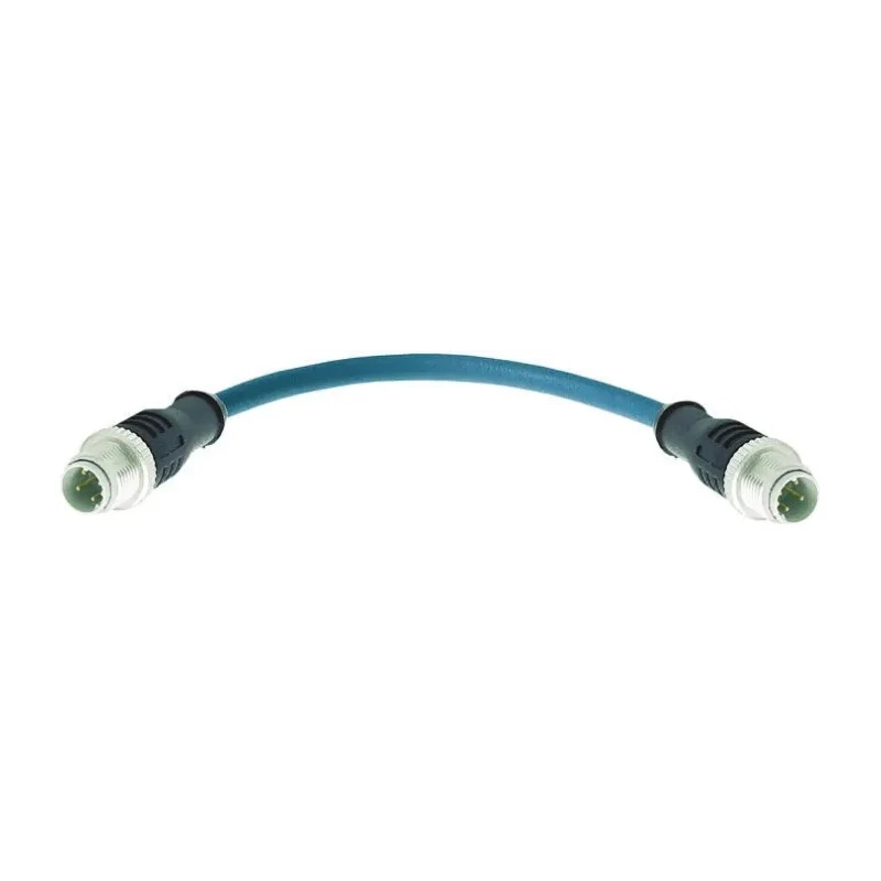 HARTING Sensor Actuator Cable 4 Pin Male to Male Straight 3 m Polyurethane Jacket Blue 21034831403