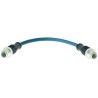 HARTING Sensor Actuator Cable 4 Pin Male to Male Straight 3 m Polyurethane Jacket Blue 21034831403