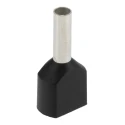 TE Connectivity Insulated Crimp Bootlace Ferrule 2.2 mm Pin Diameter 8 mm Pin Length 16 mm Overall Length Black 16 966144-6