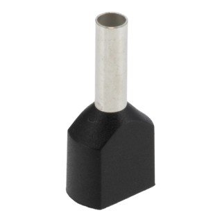 TE Connectivity Insulated Crimp Bootlace Ferrule 2.2 mm Pin Diameter 8 mm Pin Length 16 mm Overall Length Black 16 966144-6