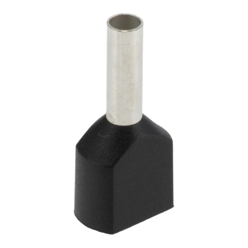 TE Connectivity Insulated Crimp Bootlace Ferrule 2.2 mm Pin Diameter 8 mm Pin Length 16 mm Overall Length Black 16 966144-6