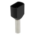 TE Connectivity Insulated Crimp Bootlace Ferrule 2.2 mm Pin Diameter 8 mm Pin Length 16 mm Overall Length Black 16 966144-6