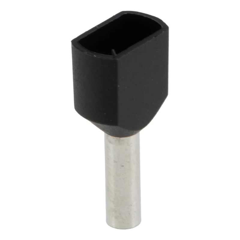 TE Connectivity Insulated Crimp Bootlace Ferrule 2.2 mm Pin Diameter 8 mm Pin Length 16 mm Overall Length Black 16 966144-6