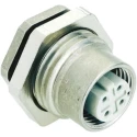 HARTING Circular Connectors M12 4 Pole Straight DIN Socket 4A 50V IP67 Screw Panel Mount Female 21033712415