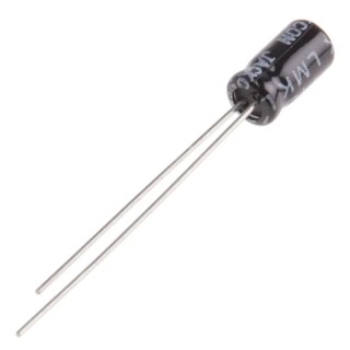 RS PRO 330 nF Aluminium Radial Can Capacitor 50V DC Through Hole Mount 7mm x 7mm 7075650P