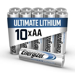 Energizer ULTIMATE Lithium Lithium Iron Disulphide AA Battery 1.5 V 3.1Ah 10 Pack 7638900343526