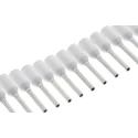 TE Connectivity Insulated Crimp Bootlace Ferrule, 8 mm Pin Length, 1.1 mm Pin Diameter, White to 20 AWG Wire Size 1241000-1