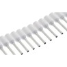 TE Connectivity Insulated Crimp Bootlace Ferrule, 8 mm Pin Length, 1.1 mm Pin Diameter, White to 20 AWG Wire Size 1241000-1