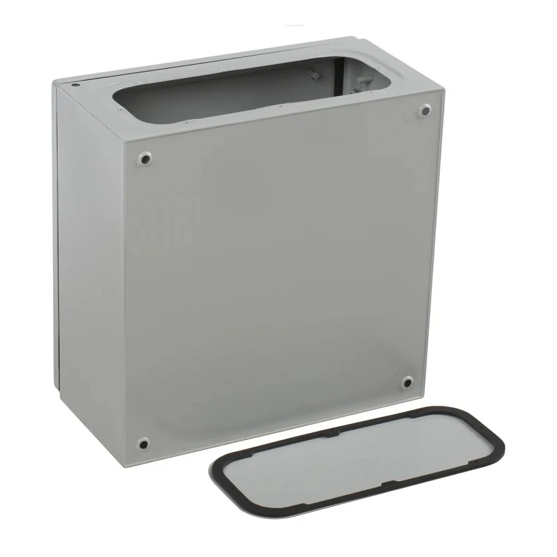 RS PRO PanelSeT CRN Series Steel Enclosure, IP66 Rated, 400 mm x 400 mm x 200 mm NSYCRN44200