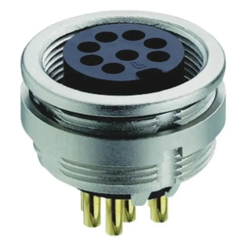 Lumberg Circular Connector 6 Contacts Front Mount Socket Female M16 Zinc Housing IP68 60V 5A 0304-2 06-1