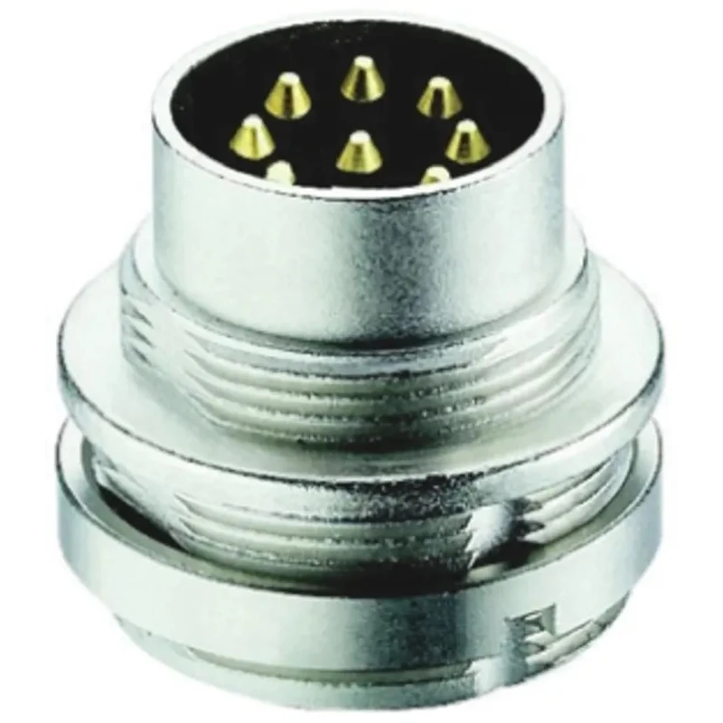 Lumberg Circular Connector 8 Contacts Front Mount M16 Plug Male IP68 Rated 60V 5A Zinc Housing 0314-2 08-1