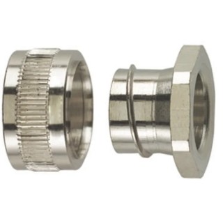 HellermannTyton Brass Nickel-Plated Conduit Fitting 20 mm Nominal Size M20 Thread IP54 Rated 166-31203 PCS20-PC-NPB-ML
