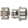HellermannTyton Conduit Fitting Nickel Plated Brass 20 mm Nominal Size, M20 Thread, IP54 Rated 166-31301 PCS20-FF-M20-NPB-ML