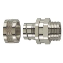 HellermannTyton Conduit Fitting Nickel Plated Brass, 16 mm Nominal Size, Thread M16, IP54 166-31102 PCS16-SM-M16-NPB/PS-SR