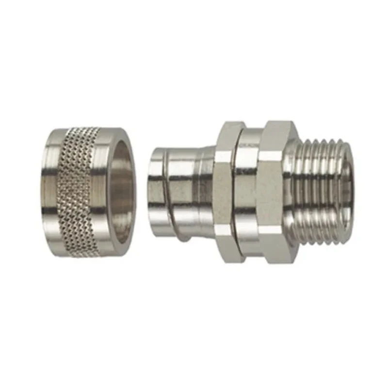 HellermannTyton Conduit Fitting Nickel Plated Brass, 16 mm Nominal Size, Thread M16, IP54 166-31102 PCS16-SM-M16-NPB/PS-SR