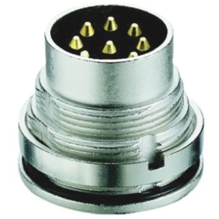Lumberg Circular Connector 8 Contacts Rear Mount M16 Plug Male Zinc Housing IP68 Rated 0315-2 08-1