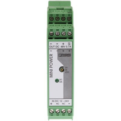 Phoenix Contact MINI-PS-12-24DC/48DC/0.7 DC/DC Converter DIN Rail Mount 12V-32V Input 48V Output 33.6W 2320021
