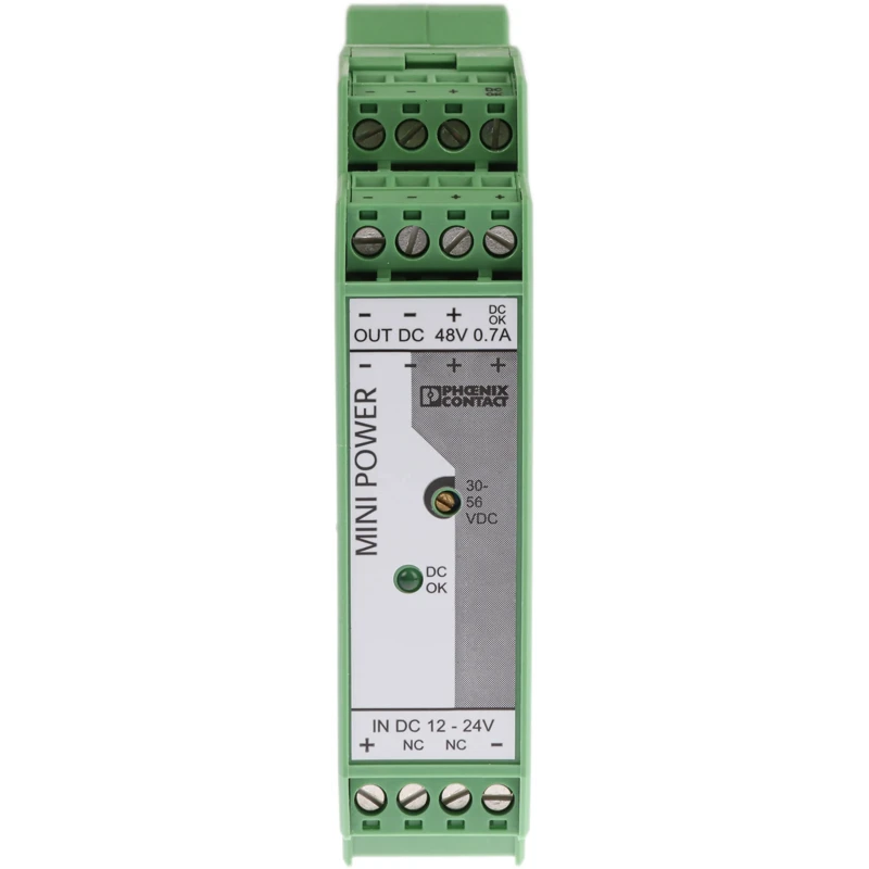 Phoenix Contact MINI-PS-12-24DC/48DC/0.7 DC/DC Converter DIN Rail Mount 12V-32V Input 48V Output 33.6W 2320021