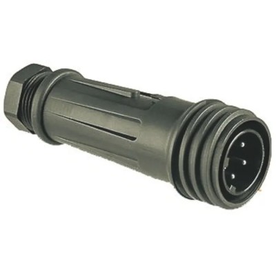 Bulgin Circular Connector, 4 Contacts, Cable Mount, Socket Male, IP68 Rated Polymer Housing, Threaded Mating EXP-0921/04/S