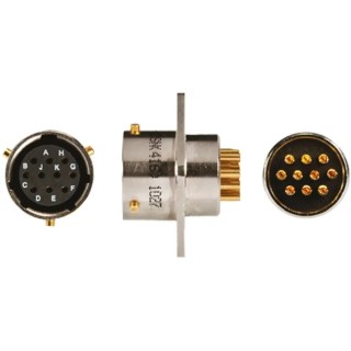 Amphenol Limited MIL Spec Circular Connector 10 Contacts Female Nickel Iron Alloy Straight 500, 700V AC 62GB-12E12-10SN(416)