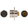 Amphenol Limited MIL Spec Circular Connector 10 Contacts Female Nickel Iron Alloy Straight 500, 700V AC 62GB-12E12-10SN(416)