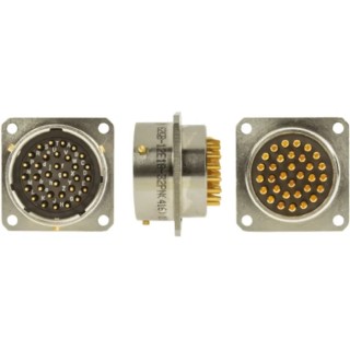 Amphenol Limited Nickel Iron Alloy Straight 32 Way Box Mount MIL Spec Circular Connector Female Male 62GB-12E18-32PN(416)