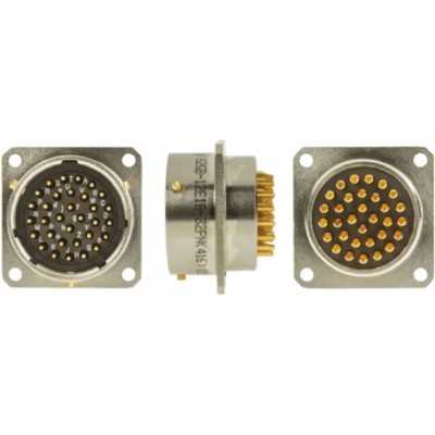 Amphenol Limited Nickel Iron Alloy Straight 32 Way Box Mount MIL Spec Circular Connector Female Male 62GB-12E18-32PN(416)