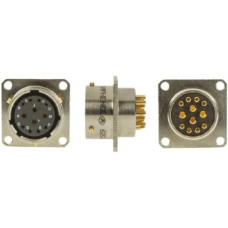 Amphenol Limited MIL Spec Circular Connector Nickel Iron Alloy Straight 12 Way Box Mount Female 700V 62GB-12E14-12SN(416)