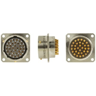Amphenol Limited MIL Spec Circular Connector 32 Contacts Female Box Mount Straight Nickel Iron Alloy 62GB-12E18-32SN(416)