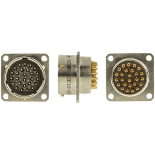 Amphenol Limited MIL Spec Circular Connector 26 Contacts Female Box Mount, Nickel Iron Alloy Straight 62GB-12E16-26PN(416)