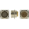 Amphenol Limited MIL Spec Circular Connector 26 Contacts Female Box Mount, Nickel Iron Alloy Straight 62GB-12E16-26PN(416)
